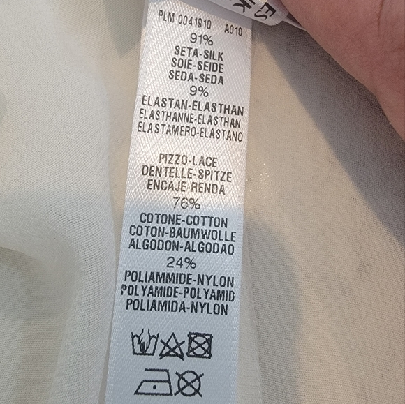 La Perla White halter neck silk and side lace panels size Medium - Picture 11 of 12